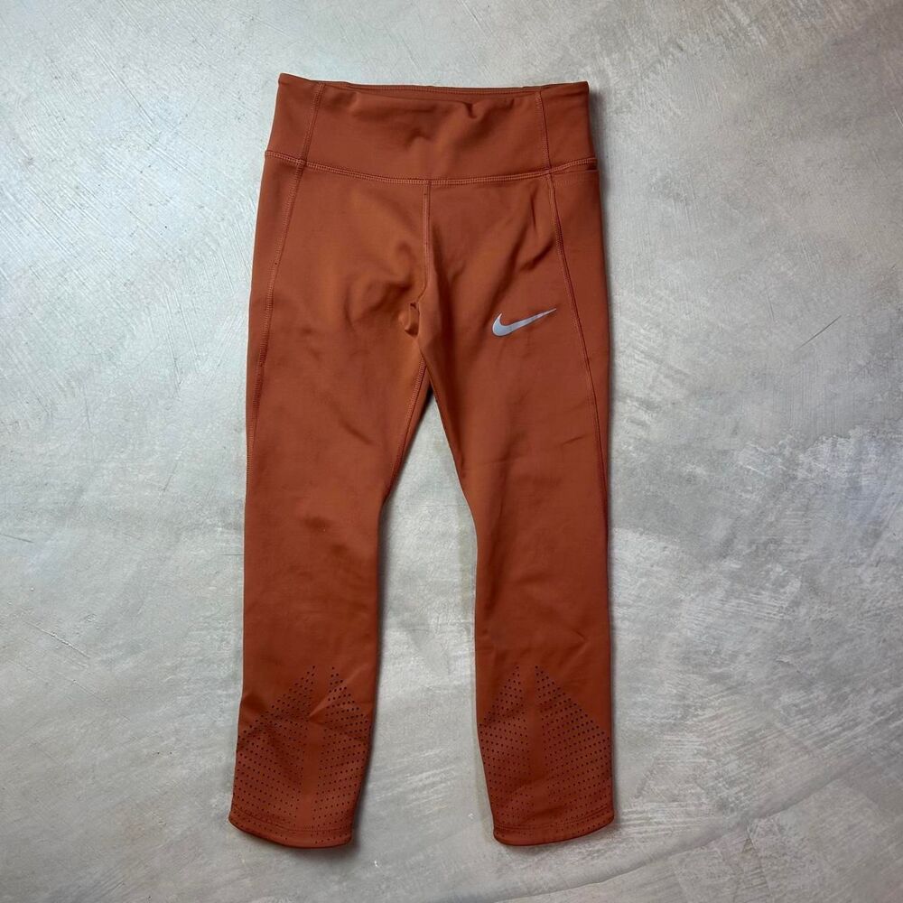 Nike Women's Orange and Brown Leggings